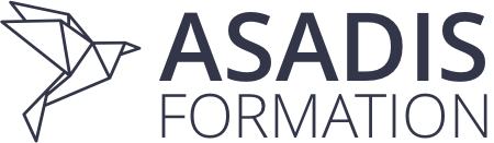 Asadis logo: an origami bird